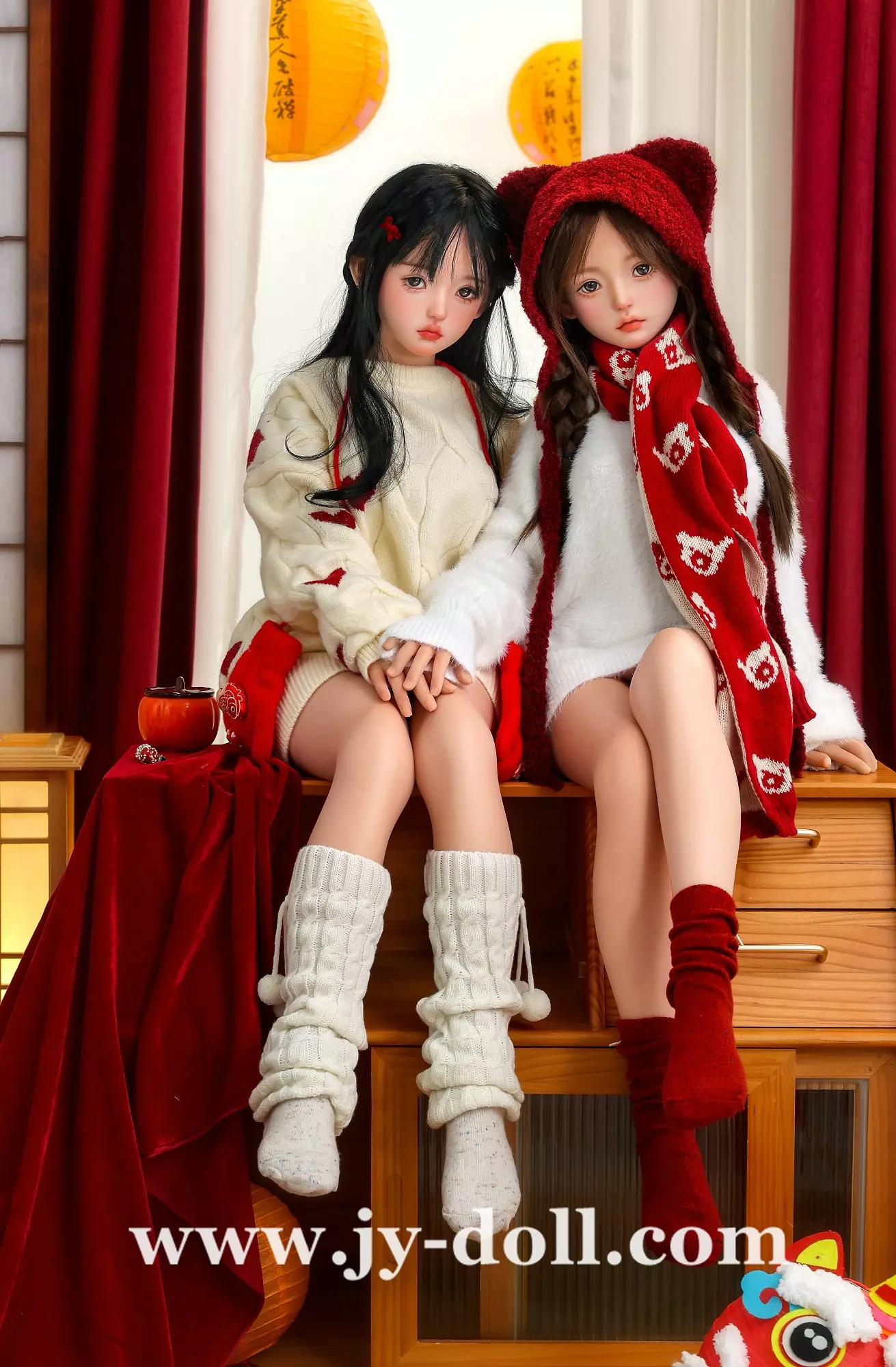 JY Doll new 123cm full silicone twins doll